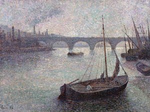 テムズ川の眺め、1893 作： Maximilien Luce